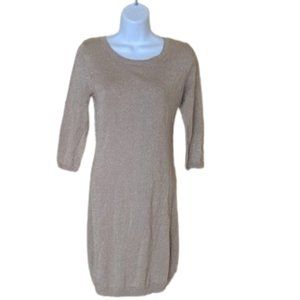 ---  Gold Sweater Dress Size Medium